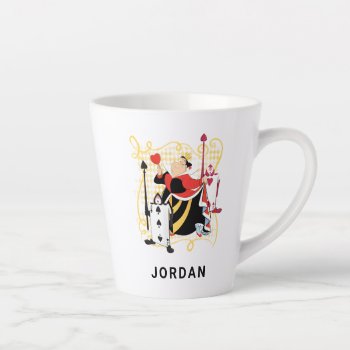 The Queen Of Hearts | The Queen's Card Soldiers Latte Mug by aliceinwonderland at Zazzle