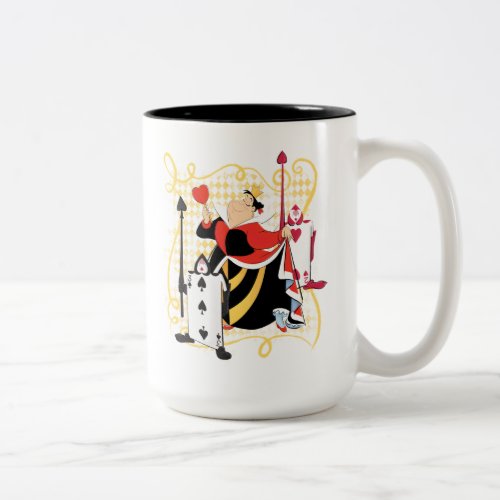 The Queen of Hearts  The Queens Card Soldiers Two_Tone Coffee Mug