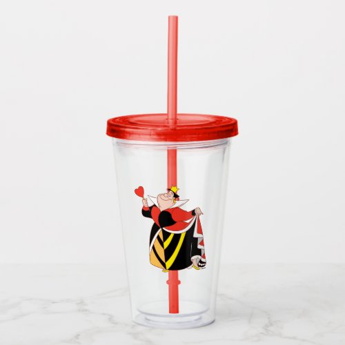The Queen of Hearts  With A Small Step  A Smile Acrylic Tumbler
