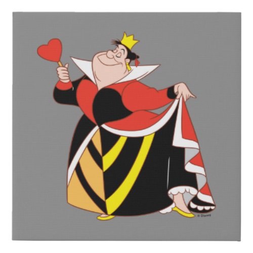 The Queen of Hearts  With A Small Step  A Smile Faux Canvas Print