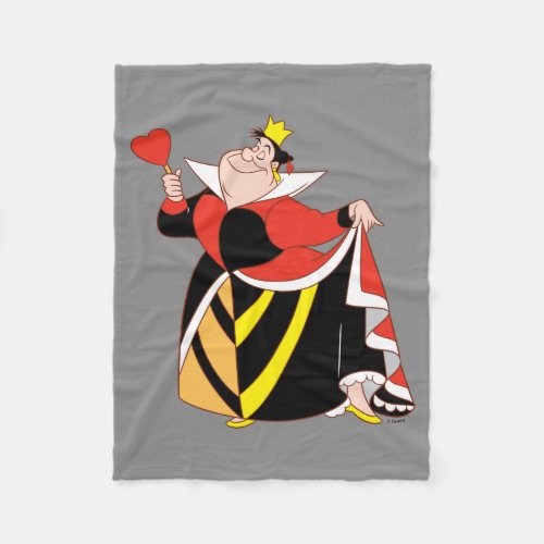 The Queen of Hearts  With A Small Step  A Smile Fleece Blanket