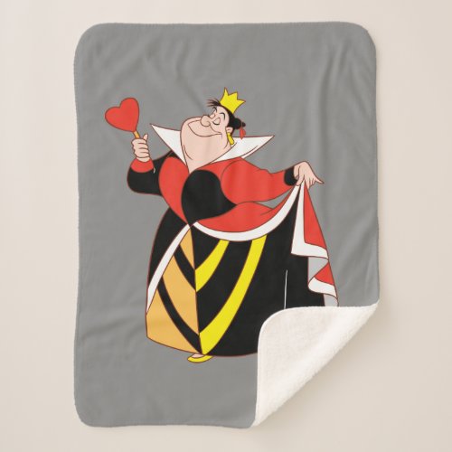The Queen of Hearts  With A Small Step  A Smile Sherpa Blanket