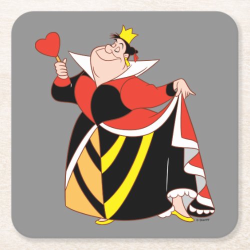 The Queen of Hearts  With A Small Step  A Smile Square Paper Coaster
