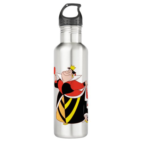 The Queen of Hearts  With A Small Step  A Smile Stainless Steel Water Bottle