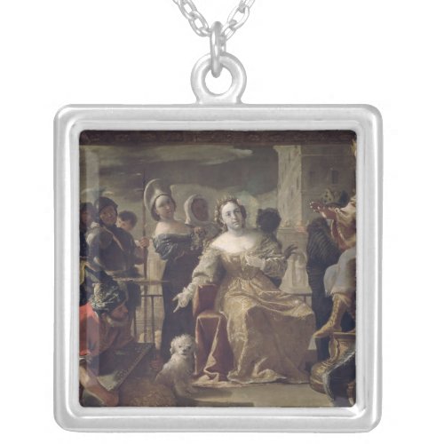 The Queen of Sheba before Solomon Silver Plated Necklace