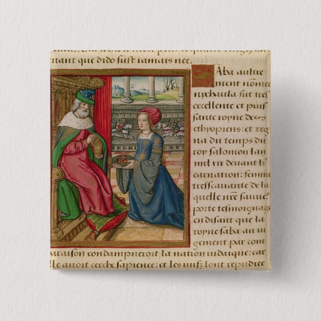 The Queen of Sheba Pinback Button (Front)