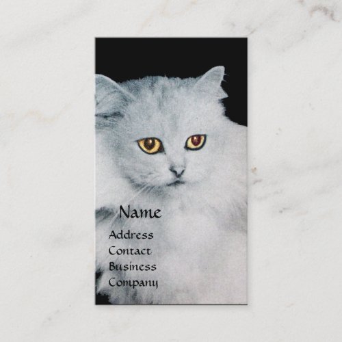 THE QUEEN OF WHITE CATS MONOGRAM BUSINESS CARD