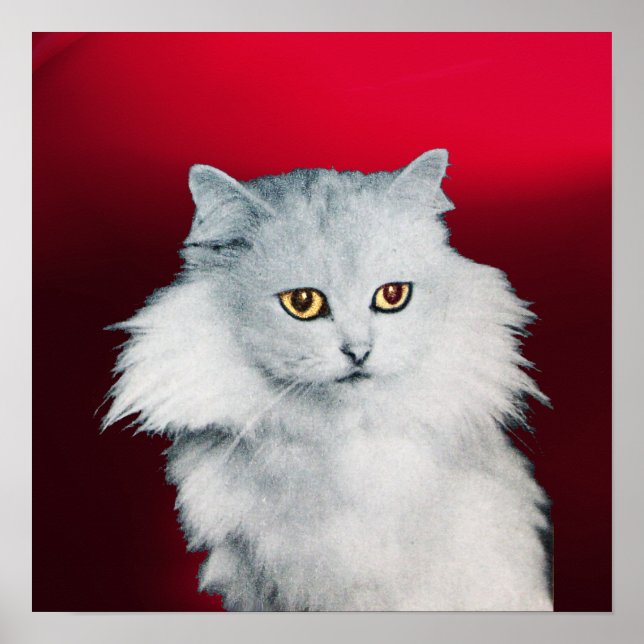 THE QUEEN OF WHITE CATS ,Red Burgundy Poster (Front)