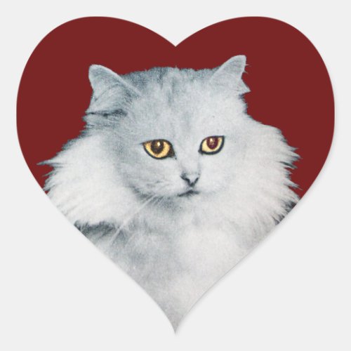 THE QUEEN OF WHITE CATS Red Heart Heart Sticker