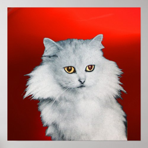 THE QUEEN OF WHITE CATS Red Ruby Poster