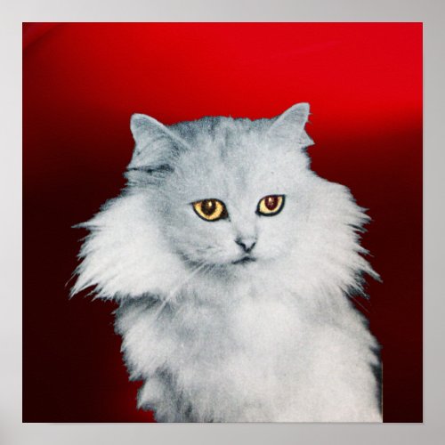 THE QUEEN OF WHITE CATS Red Ruby Poster