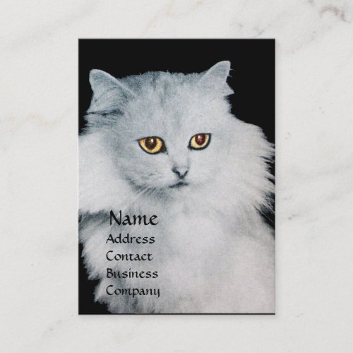 THE QUEEN OF WHITE CATSwhite pearl paper Business Card
