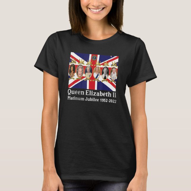 The Queen Platinum Jubilee 2022 The Queen's Crowne T-Shirt (Front)