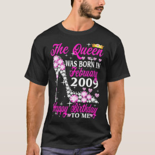 The Queen Was Born In February 2009 14th Birthday T-Shirt