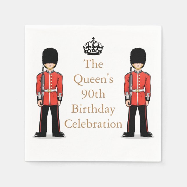 The Queen's 90th Birthday Celebration Paper Napkins (Front)