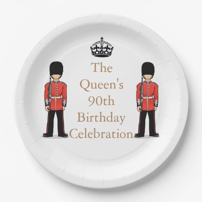 The Queen's 90th Birthday Celebration Paper Plates (Front)