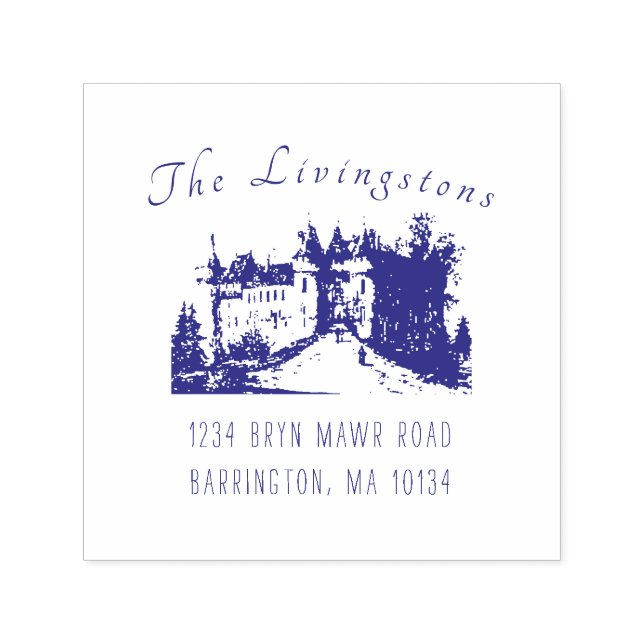 The Queen's Château Return Address Self-inking Stamp (Design)