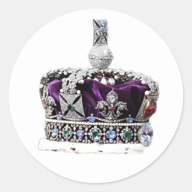 The Queen's Crown Classic Round Sticker (Front)