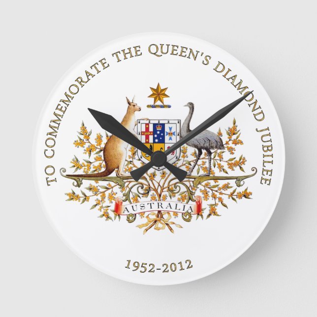The Queen's Diamond Jubilee - Australia Round Clock (Front)