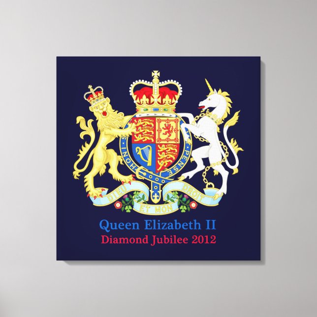 The Queen's Diamond Jubilee Crest Canvas Print (Front)
