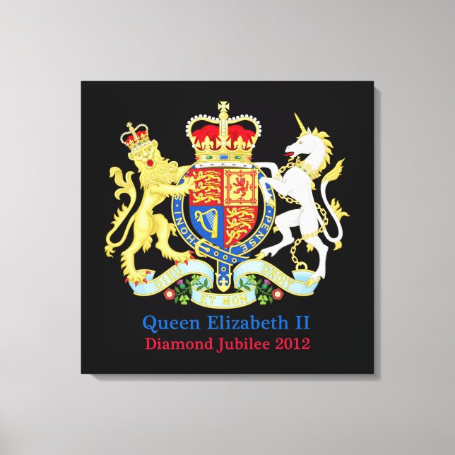 The Queen's Diamond Jubilee Crest Canvas Print (Front)