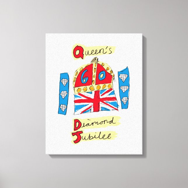 The Queen's Diamond Jubilee Emblem Canvas Print (Front)