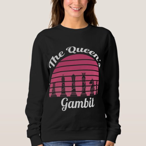 The Queens Gambit Sunset Chess Strategy Sweatshirt