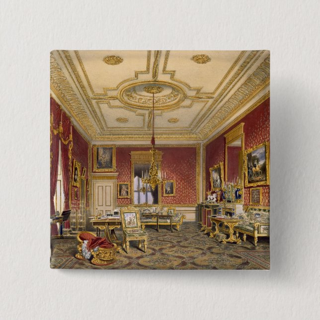 The Queen's Private Sitting Room, Windsor Castle, Button (Front)
