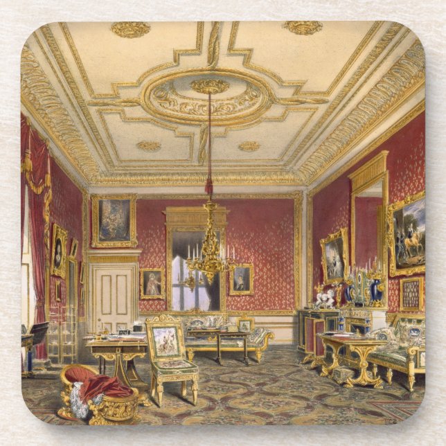 The Queen's Private Sitting Room, Windsor Castle, Drink Coaster (Front)