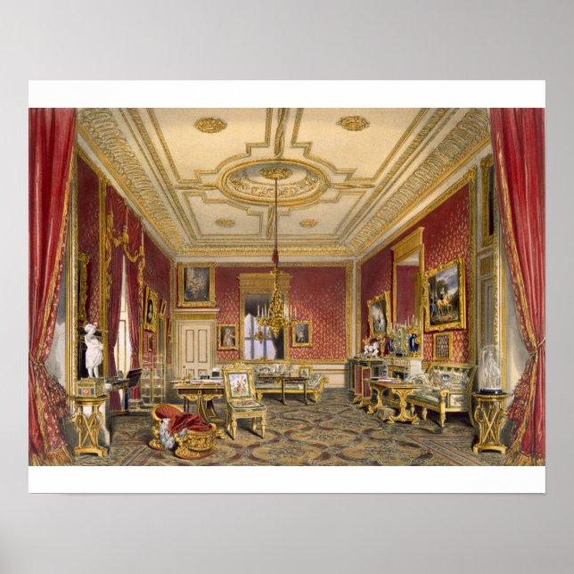 The Queen's Private Sitting Room, Windsor Castle, Poster (Front)
