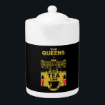 The Queens Tea Royal Coronation    Mug Teapot<br><div class="desc">King Charles British Royal Family. King Charles III British King Souvenirs. Copyright HGIFY Zazzle/BA/TT Stores only. 05#66 REF Artist JM.</div>