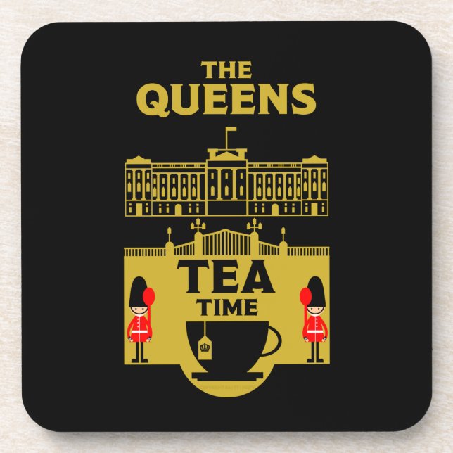 The Queens Tea Time Coronation Gifts Beverage Coaster (Front)