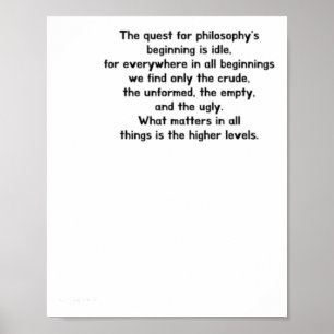 The Quest For Philosophy's Beginning Is Idle Poster