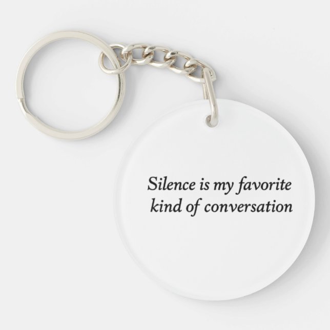 The Quiet Conversation Keychain (Front)
