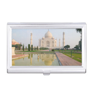 The quiet peaceful Taj Mahal at sunrise one of Business Card Holder