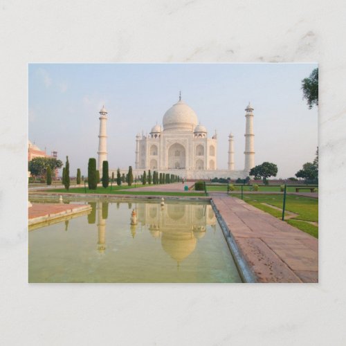 The quiet peaceful Taj Mahal at sunrise one of Postcard