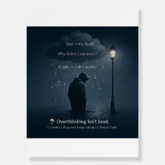 The Quiet Spiral – Realistic Overthinking Tee Foam Board