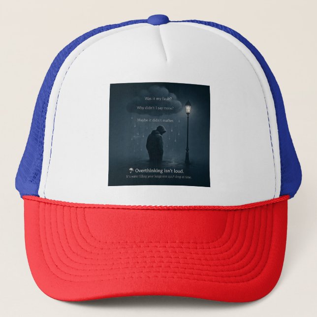 The Quiet Spiral – Realistic Overthinking Tee Trucker Hat (Front)