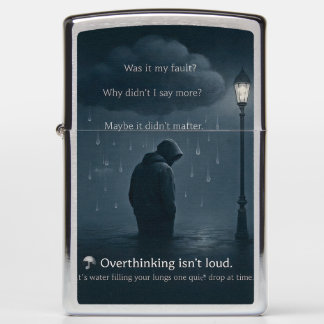 The Quiet Spiral – Realistic Overthinking Tee Zippo Lighter