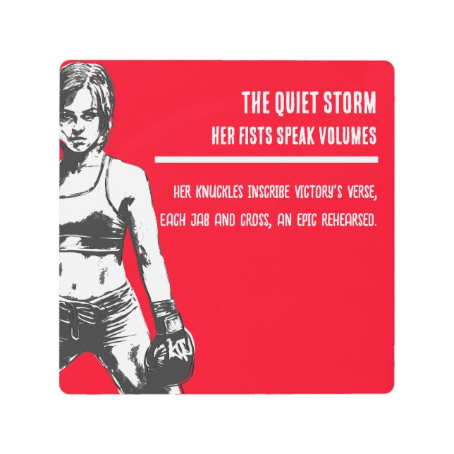 The Quiet Storm Female Fighter Motivation Art (Front)