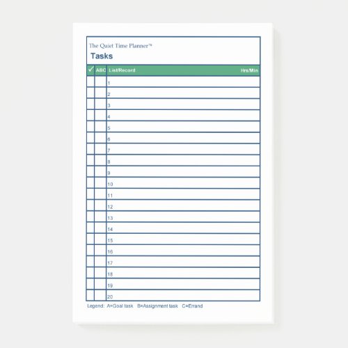 The Quiet Time Planner Tasks _ Post_It Notes