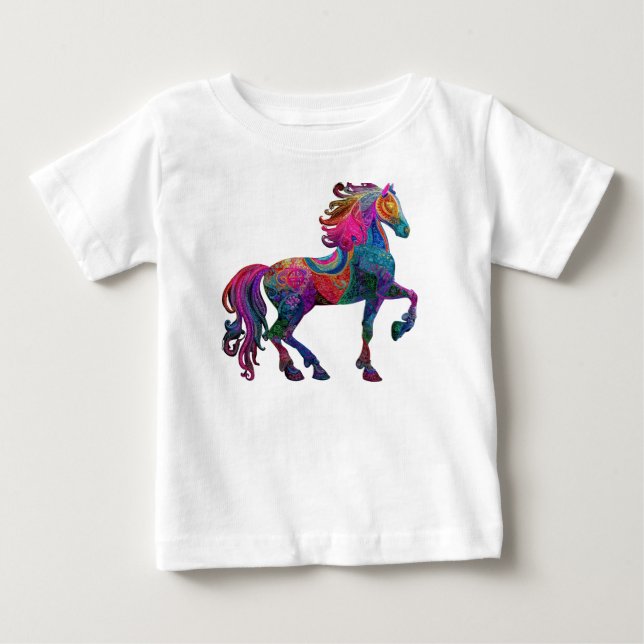 The Quilted Horse Baby T-Shirt (Front)