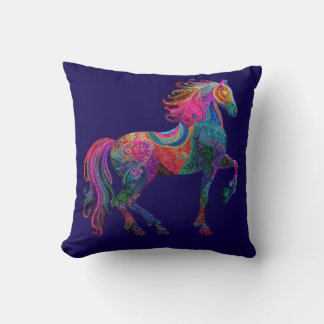 The Quilted Horse Throw Pillow
