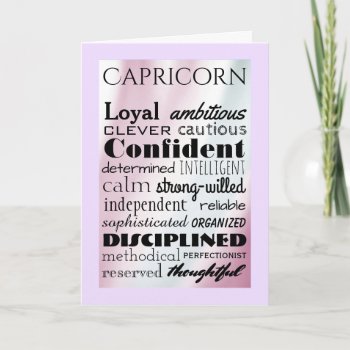 The Quintessential Capricorn Birthday Card by Siberianmom at Zazzle