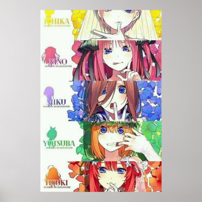 The Quintessential Quintuplets Potrait Poster (Front)