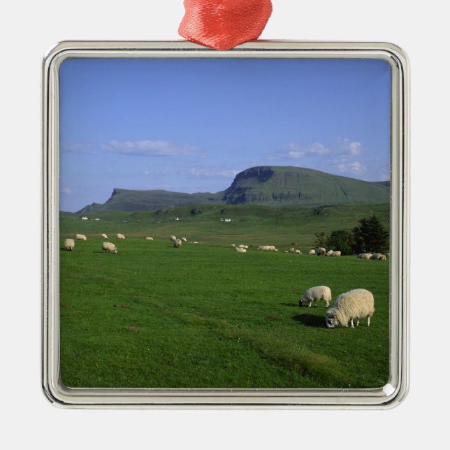 The Quiraing Mountains, Isle of Skye, Highlands, Metal Ornament (Front)