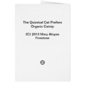 The Quizzical Cat Cards (Back)