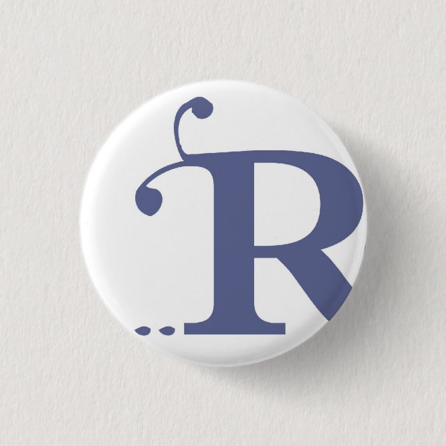 The R Pinback Button (Front)