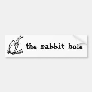 the rabbit hole bumper sticker
