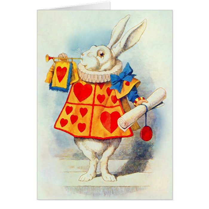 The Rabbit in Alice in Wonderland ~ Card | Zazzle